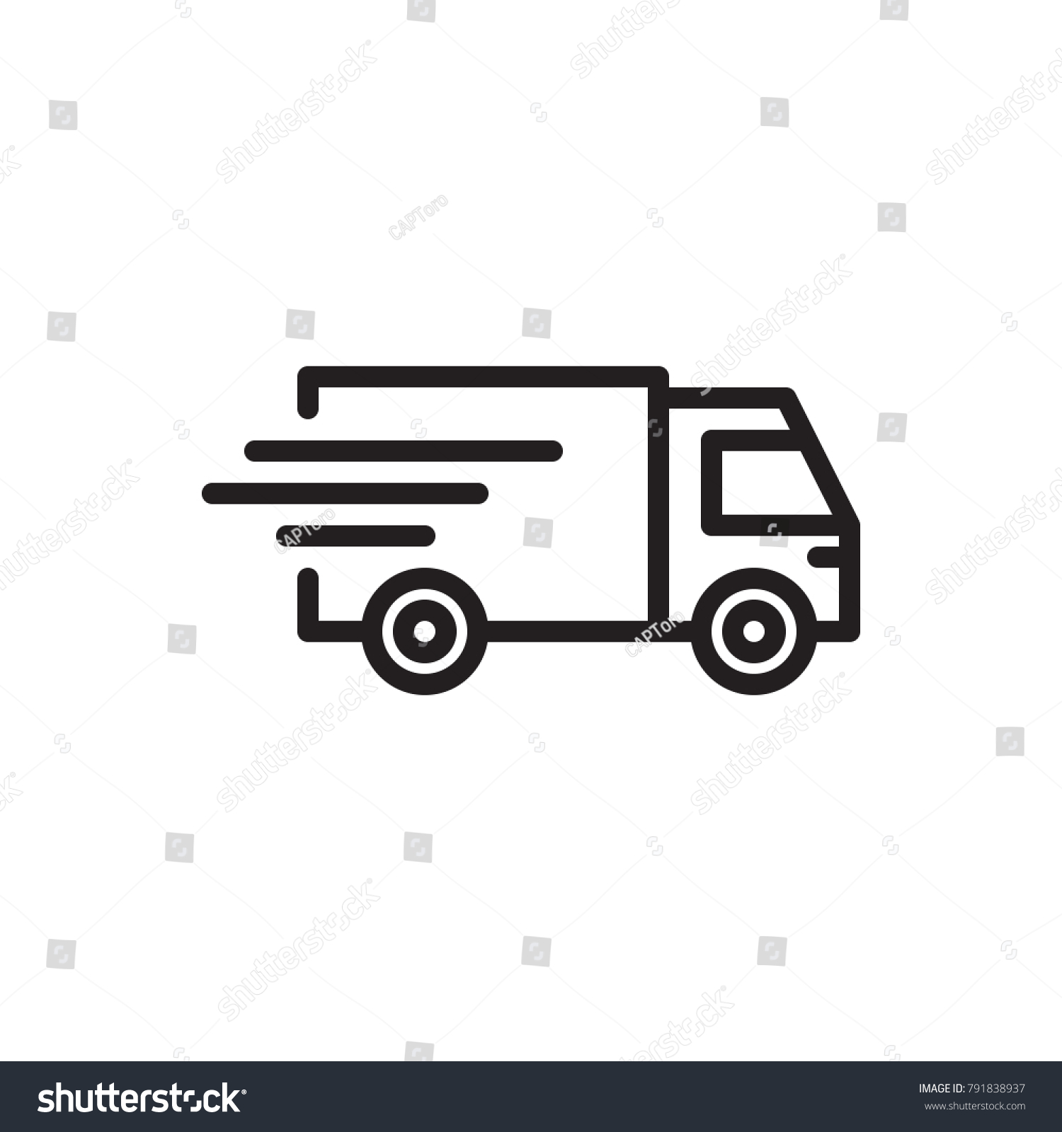 stock vector icon truck delivery 791838937
